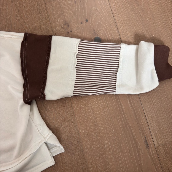 Altar'd State Women's Blake Cropped Polo Pullover brown - Picture 6 of 7